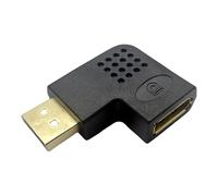 Adaptador convertidor DP, enchufe de extensión en ángulo, diseño de conector que ahorra espacio, soporte fiable de transferencia de audio y video, adaptador de interfaz de ajuste seguro, configuración
