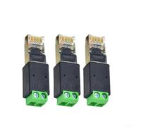 Adaptador convertidor RJ45 a RS485 con cableado A a Pin4 y B a Pin5 para sistemas de automatización industrial, bloque de terminales de red compacto