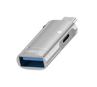 Adaptador convertidor USB C de aleación de aluminio adecuado para transferencia de archivos sin problemas y carga simultánea, diseños portátiles, concentradores USB portátiles
