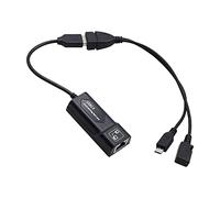 Adaptador Corriente Americano Nodrive Externo USB2.0 Nic USB a Puerto de Red RJ45 La computadora está Cableada con una Nic de 100 MbitS Adaptador Inglaterra (Black, One Size)