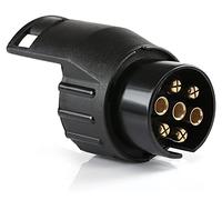 Adaptador Corto Enchufe Remolque - 13 a 7 - Accesorios para Caravana, Coche, camión, Porta bicis - 13 Pines a 7 Pines
