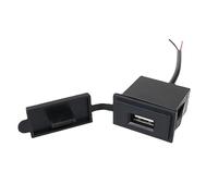 Adaptador cuadrado modificado de 2,4 A para coche, motocicleta, barco, cargador único, adaptador de corriente de salida de corriente, convertidor de toma, combo de coche para secador de pelo