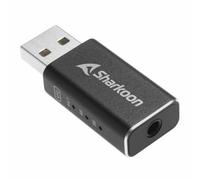 Adaptador DAC Sharkoon DAC Pro S USB a 3.5 mm Negro para PC
