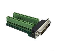 Adaptador DB25 macho a bloque de terminales construido con contactos de cobre resistentes a la oxidación y configuración claramente marcada de 25 pines