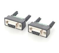Adaptador DB9 hembra a bloque de terminales Mini DB9 F-a-TB, convertidor de puerto serie RS232/RS485 de 9 pines RS232/RS485, módulo de ruptura para control industrial, PLC y comunicación de datos