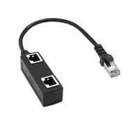 Adaptador de 1 a 2 puertos RJ45, 20 cm, para conector Ethernet Cat5, Cat6, Ethernet(2 puertos no pueden navegar por Internet al mismo tiempo)