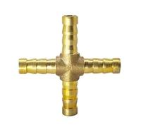 Adaptador de 2, 3 y 4 vías for tubería de agua Pagoda de latón, conector de reparación de plomería de latón, 1 pieza(Green,6MM)