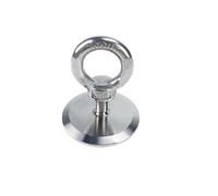 Adaptador de 2" 51 mm OD64 mm con mango, tapa de extremo de triple abrazadera de 2" con mango, acero inoxidable sanitario 304