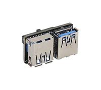 Adaptador de 20 Pines A USB 3.0, Adaptador de Extensión de Conector de Encabezado de 20 Pines, Convertidor Divisor de 19 Pines, Placa Base de Conector Hembra de 2 Puertos A,