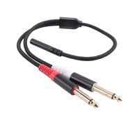 Adaptador de 3,5 mm a doble 6,5 mm Cable auxiliar de audio de 3,5 mm Cable Auxiliar Doble Mono a Estéreo de 1/8 de pulgada y 3,5 mm