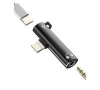 Adaptador de 3,5 mm Jack Auriculares para Apple Carga Accesorios Lightning Cable Aux Auriculares Divisor Auriculares para iPhone 14 13 12 11 Pro Max 7 8 Plus X SE XS para iPad Air Conector Cargador