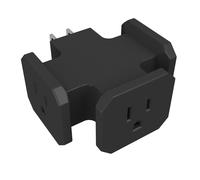 Adaptador de 3 Salidas Stanley 30309, Triángulo Robusto, Negro