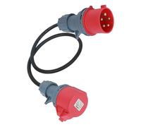 Adaptador de 32 A a 16 A, Cable alargador de 1,5 m, Cable alargador con Enchufe de 5 Pines, Enchufe de Alta Corriente, inversor de Fase, para Uso Industrial y Exterior