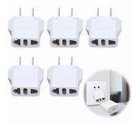 Adaptador de 5 piezas EE.UU., Adaptador de la UE Europa Francia a Estados Unidos Americana Estados Unidos China Japón Canadá México, Enchufe de viaje tipo A, Convertidor compacto para Cargadores y
