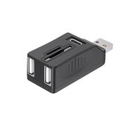 Adaptador de 5 puertos USB 3.0 / USB 2.0 + tipo C, lector de tarjetas, enchufe directo, convertidor de múltiples puertos, extensión de lectura rápida de datos portátil