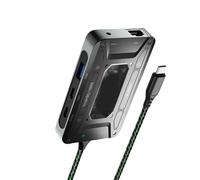 Adaptador de 7 puertos de 5 Gbps para auriculares DS7 USB C, 1000 Mbps PD100 W, múltiples funciones para uso en la oficina y el hogar 5