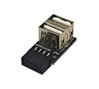 Adaptador de 9 pines a USB 2.0, placa base de expansión 9P, conversión 2.0, 9 pines, hembra, doble capa, gestión de cables de escritorio