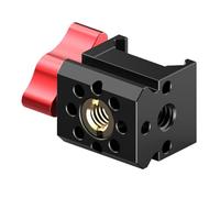 Adaptador de abrazadera de rieles ajustables para jaula DSLR y estabilizadores de 1/4 pulgadas y 3/8 agujeros de tornillo para jaula de cámara RS3/4/5