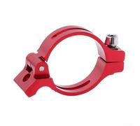 Adaptador de abrazadera de soldadura para desviador delantero para bicicletas con abrazadera de tubo de asiento de 31 8 mm/34 9 mm, aleación de aluminio para un montaje fuerte y fiable (rojo 31,8 mm)