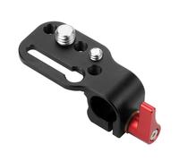 Adaptador de abrazadera de varilla de metal de 15 mm Φ15 mm para jaula de cámara, equipo de estudio, fácil bloqueo con perilla roja, extensión de engranaje de fotografía