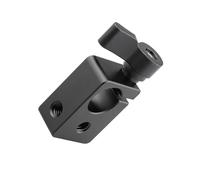 Adaptador de abrazadera de varilla única de 15 mm con agujero roscado de 1/10.2 cm-20 para jaula de cámara, montaje en hombro, rieles de 15 mm, equipo de estudio fotográfico