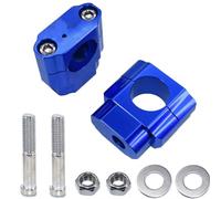 Adaptador de Abrazadera para Manillar Motocicleta CNC 1-1/8" y 28 mm para Motocross, Dirt Pit Bike Elevadora Barra Manillar(M12 Blue)