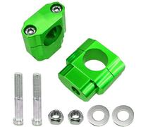 Adaptador de Abrazadera para Manillar Motocicleta CNC 1-1/8" y 28 mm para Motocross, Dirt Pit Bike Elevadora Barra Manillar(M10 Green)