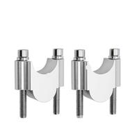 Adaptador de abrazaderas de montaje elevador Para TRX450 Para TRX400 Para TRX350 1 Par De Motocicleta Universal Manillar Riser Bar Mount Handle Clamp 28mm 1/8" 22mm 7/8"(Plata,28mm)