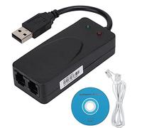 Adaptador de Acceso telefónico Externo USB 56K Inalámbrico, fax de Voz Módem de Datos Red USB Convertidor Dongle con Puerto Dual Apto para XP Network Fax/Voice/CMR/POS