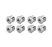 Adaptador de acero inoxidable, para líneas de suministro de agua 1/2 NPT a 3/8 grifos de compresión mangueras de válvulas de ángulo (8 piezas)
