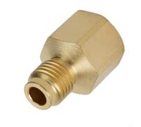 Adaptador de acondicionador R410A con acoplamiento rápido, adaptador de puerto de carga de latón SAE de 1/4 a 5/16 SAE para sistemas de CA automotrices