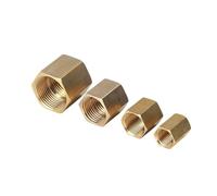 Adaptador de acoplador de conectores de tubo de latón, hilo femenino hexagonal de 1/8 ", 1/4", 3/4 ", 1/2", 1 "y 3/8", junta de ajuste roscado, aire, agua y gas(G1")