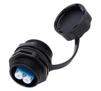 Adaptador de acoplador de fibra impermeable IP68, conector de montaje en panel con cubierta a prueba de polvo para uso en centros de datos al aire libre, enlace visual de fibra