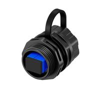 Adaptador de acoplador de fibra impermeable IP68, conector de montaje en panel con cubierta a prueba de polvo para uso en centros de datos al aire libre, enlace visual de fibra