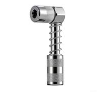 Adaptador de acoplador de grasa de ángulo recto con mecanismo de resorte a prueba de fugas para una lubricación eficiente en espacios reducidos y difíciles