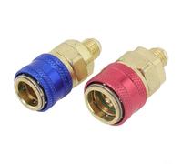 Adaptador de acoplador rápido A/C R134a, acopladores laterales altos y bajos, fácil de conectar/desconectar
