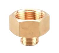 Adaptador de acoplador rápido junta cobre, conector latón, conversión manómetro macho a hembra, 10 Uds(M03-F06,50 PCS)