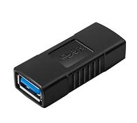 Adaptador de acoplador USB 3,0, USB Tipo A Hembra a Tipo A Hembra, Adaptador convertidor de de extensión USB A Dvi (Black, One Size)