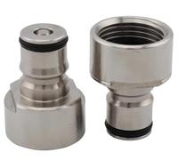 Adaptador de acoplamiento de barril con bloqueo de bola for elaboración casera. Kit de conversión de desconexión rápida de acero inoxidable ， 1 unidad(Gas)