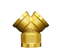 MEXEWORD Adaptador de Acoplamiento for Conector de tubería de latón, Divisor Hembra y Macho en Forma de Y, FFF DN15 de 1/2" BSP, for Agua, Gas y petróleo