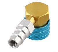 Adaptador de acoplamiento rápido de baja presión para R1234YF a R134a, aleación de aluminio, adaptador de aire acondicionado de coche para mantenimiento y reparación, compacto, 6,2 cm