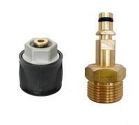Adaptador de acoplamiento rápido de latón para Kärcher Serie, M22, 14 mm, conector de limpiador de alta presión, resistente hasta 220 bares para manguera de jardín