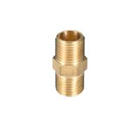 Adaptador de acoplamiento rápido for boquilla hexagonal de tubo de latón, 1-8 Uds., 1/8, 1/4, 3/8, 1/2, 3/4, 1 conector de ajuste hexagonal de tubo de rosca macho a macho(G1l4 x G1l2 4Pcs)