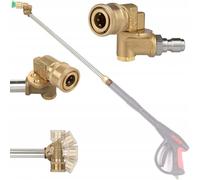 Adaptador de acoplamiento rápido giratorio de 1/4" boquilla de alta presión - latón, ángulo ajustable, 310 bar, 60 °C | para hidrolimpiadora Rosfix, Lavor, Parkside | Accesorios boquilla de limpieza