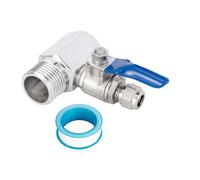 Adaptador de agua de alimentación de 1/2 a 1/4 de pulgada (1,27 cm a 0,6 cm) llave de válvula de bola de alimentación del grifo, sistema de ósmosis inversa, de Pxyelec.