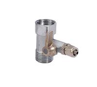 Adaptador de Agua de AlimentacióN de 1/2 Pulgada 1/4 de Pulgada VáLvula de Bola Grifo AlimentacióN de Grifo Osmosis Inversa Plata
