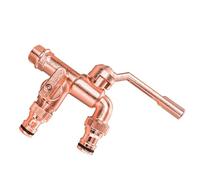 Adaptador de agua de metal, doble salida, sin congelación del grifo, conector de manguera de jardín, fácil instalación para fregadero al aire libre, lavadora, sin congelación del grifo