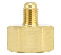 Adaptador de aire acondicionado, W21 a 1/4SAE aire acondicionado adaptador refrigerante convertidor conector para R32 R134A latón refrigerante tanque adaptador de montaje adaptadorForuisaccessoires