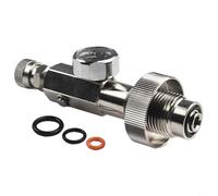 Adaptador de aire de alta presión 4500Psi G5/8 a 8 mm de desconexión rápida para estación de llenado DIN de buceo, válvula de carga, cuerpo de acero inoxidable con manómetro