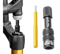 Adaptador de aire horquilla delantero, adaptador de válvula delantera para bicicleta - Adaptador de extensión de válvula Schrader antideslizante - Accesorios de bicicleta para viajes por carretera